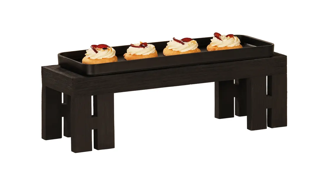 Cal-Mil 23795-6-13 Brooklyn Riser, 20"W X 7"D X 6"H, Rectangular, Textured Wood