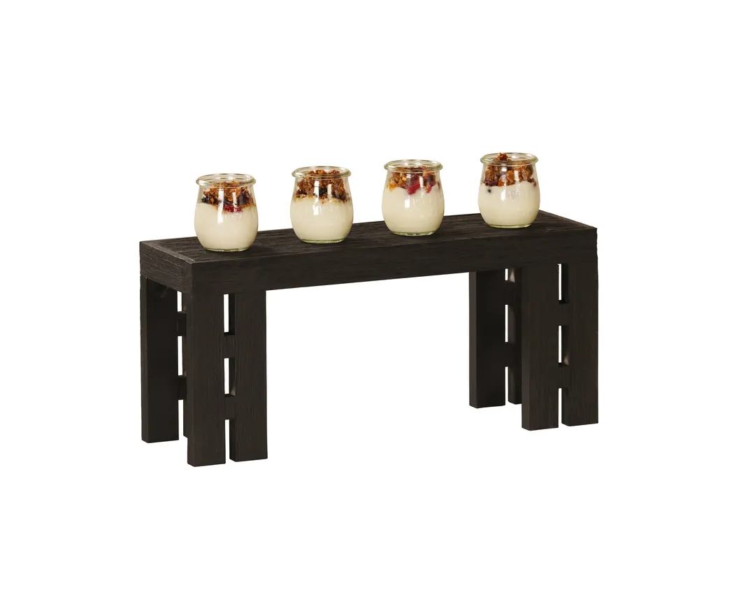 Cal-Mil 23795-9-13 Brooklyn Riser, 20"W X 7"D X 9"H, Rectangular, Textured Wood