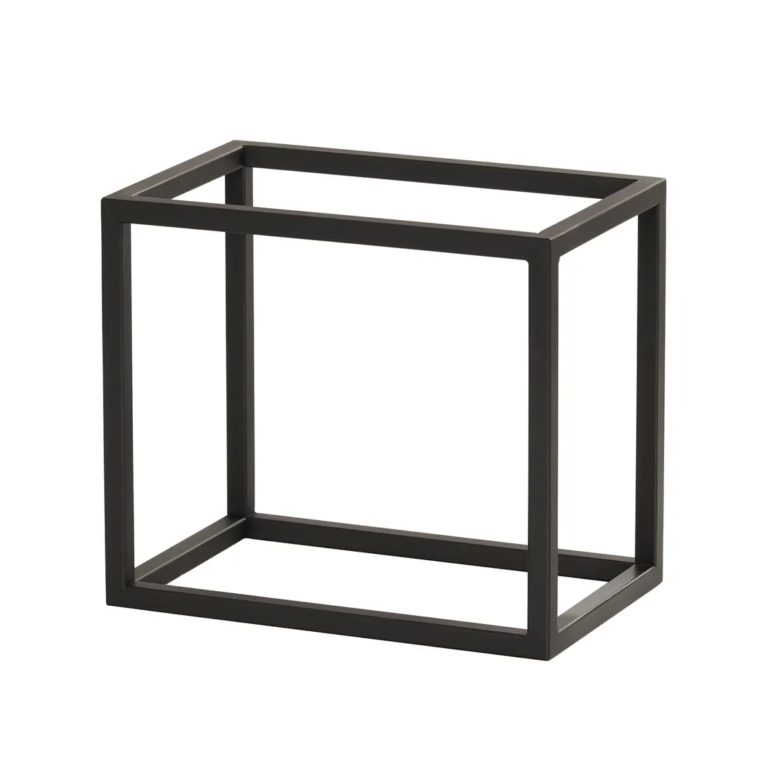 Cal-Mil 23800-9-13 Riser, 6"W X 10"D X 9"H", Open Frame, Black Powder-Coated Metal Frame