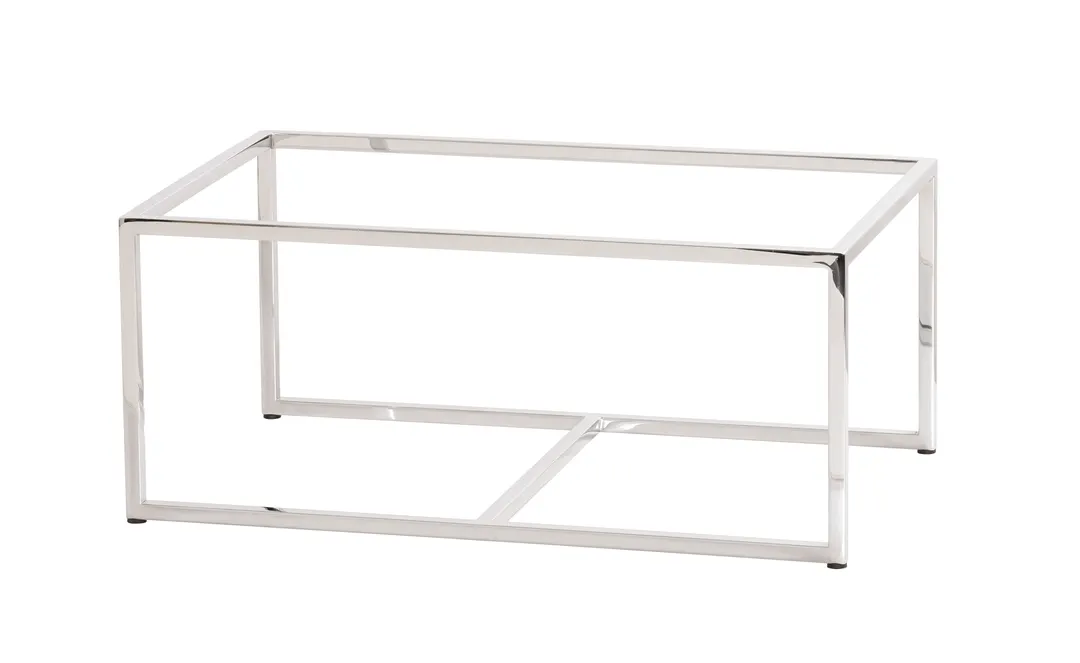 Cal-Mil 23801-1220-49 Open-Frame Chrome Riser, Metal, 12" W x 20" D x 9" H, 1-2 Step Adjustable