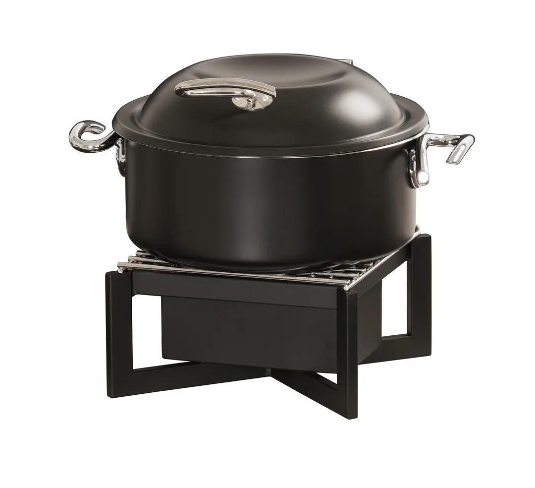 Cal-Mil 23803-13 Chafing Dish Heater, 11" x 11" x 5.5" Black Powder-Coated, Wind Guard, Buffet