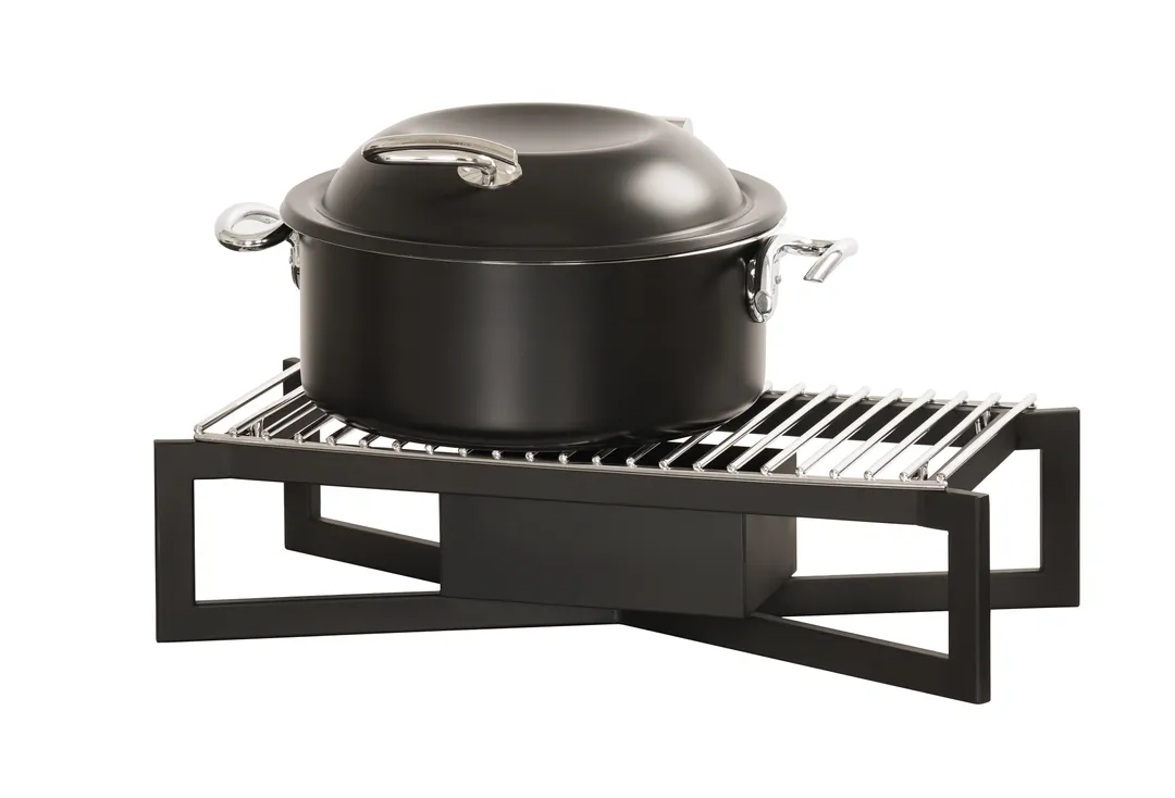 Cal-Mil 23804-13 Chafing Dish Heater, 24.5"W x 15.25"W x 12"H, Black Finish Wind Guard Service
