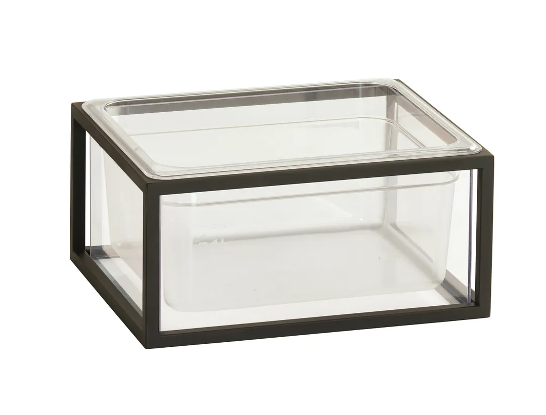 Cal-Mil 23805-10-13 Ice Housing, 13" W x 10.5" W x 7" H Rectangular Black Powder-Coated Metal