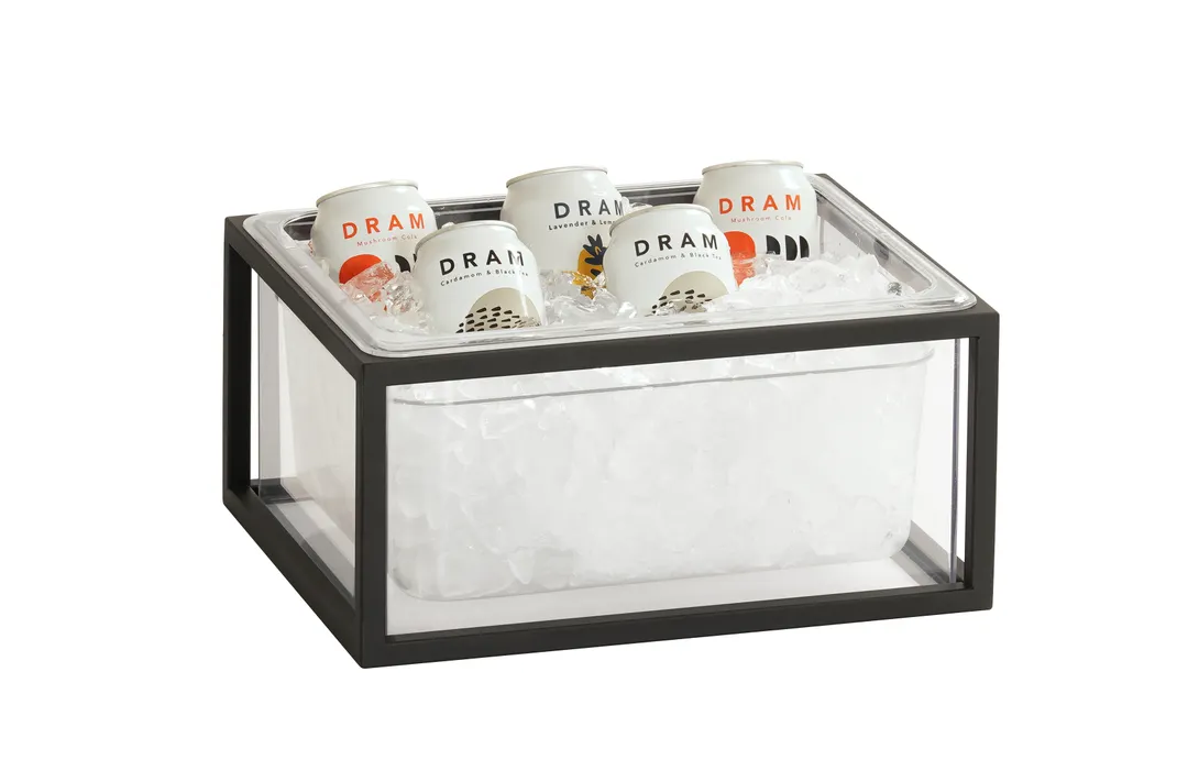 Cal-Mil 23805-10-13 Ice Housing, 13" W x 10.5" W x 7" H Rectangular Black Powder-Coated Metal