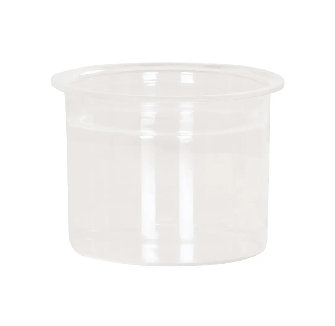 Cal-Mil 23810-8-12 Countertop Cereal Jar, 8.25" Dia x 5" H, Plastic, SS Base, Fits 23791 Frames