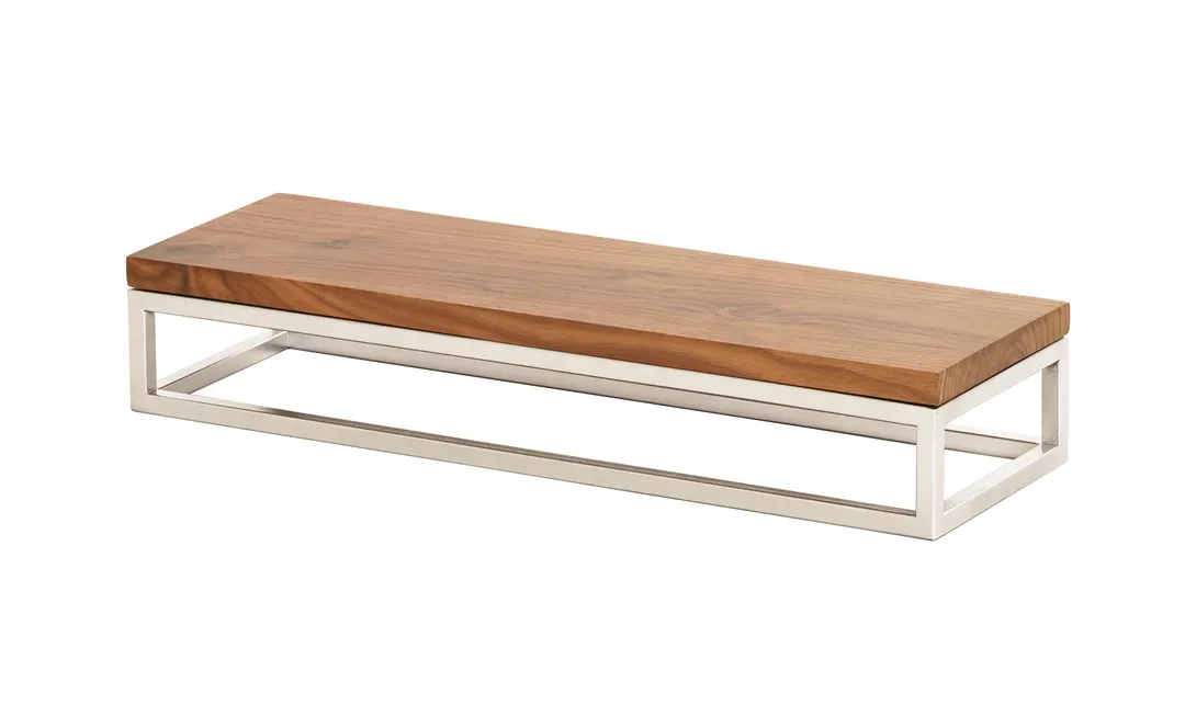 Cal-Mil 23814-3-49 Riser, 20"W X 6"D X 3"H, Open Frame, Chrome