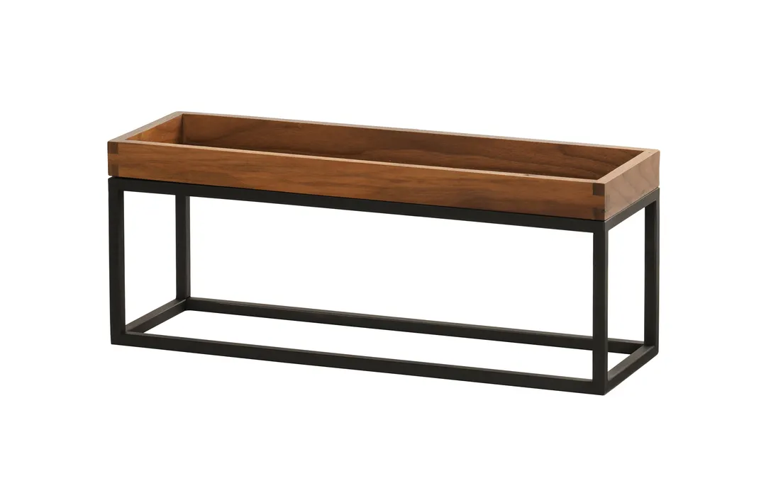 Cal-Mil 23814-6-13 Riser, Black Powder-Coated Metal, 20" W x 6" D x 6" H, 5"-8", 1-2 Steps