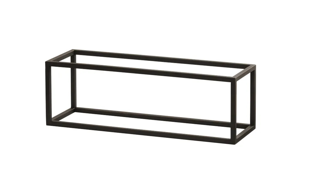 Cal-Mil 23814-6-13 Riser, Black Powder-Coated Metal, 20" W x 6" D x 6" H, 5"-8", 1-2 Steps