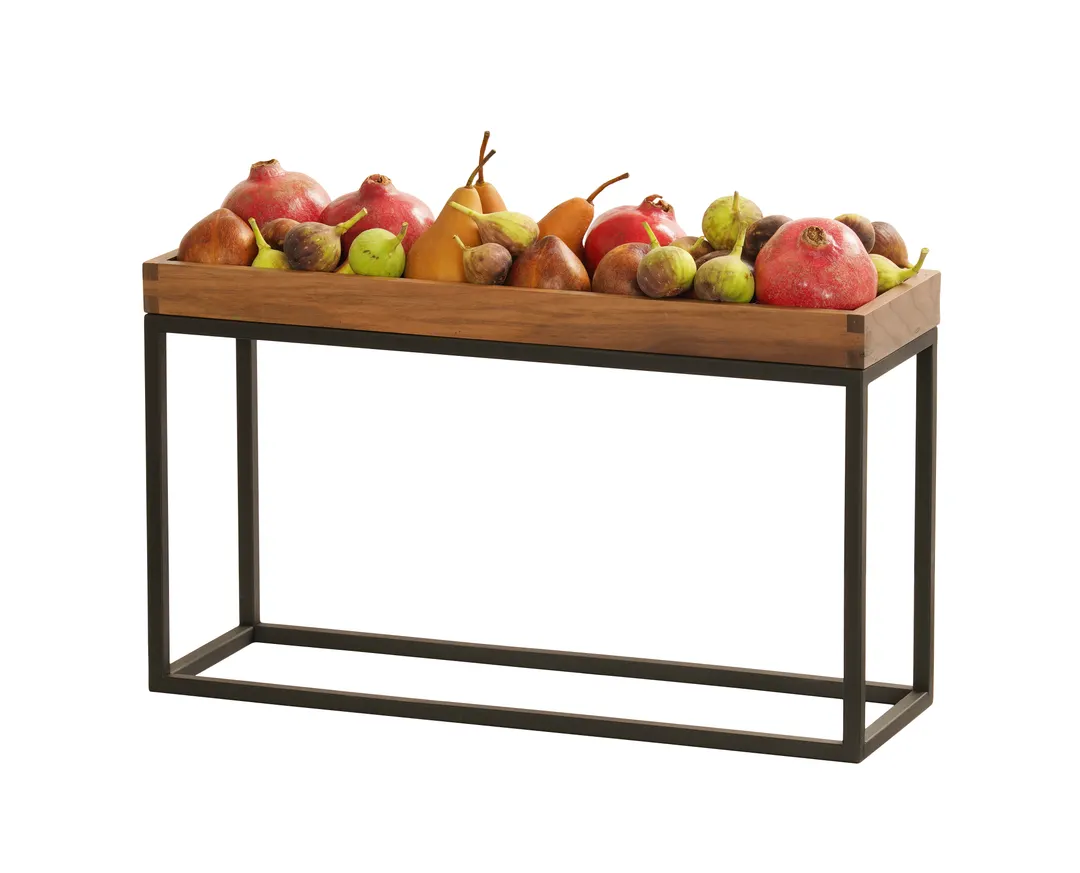 Cal-Mil 23814-9-13 Riser, 20"W X 6"D X 9"H, Open Frame, Black Powder-Coated Metal Frame