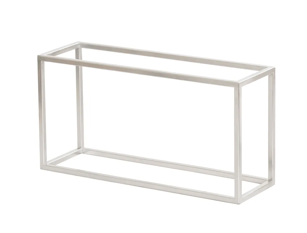 Cal-Mil 23814-9-49 Open-Frame Chrome Display Riser, Stand, 20" W x 6" D x 9" H, Height 9-11"