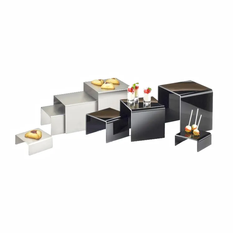 Cal-Mil 239-8 Classic Riser, 8"W X 8"D X 8"H, Stainless Steel