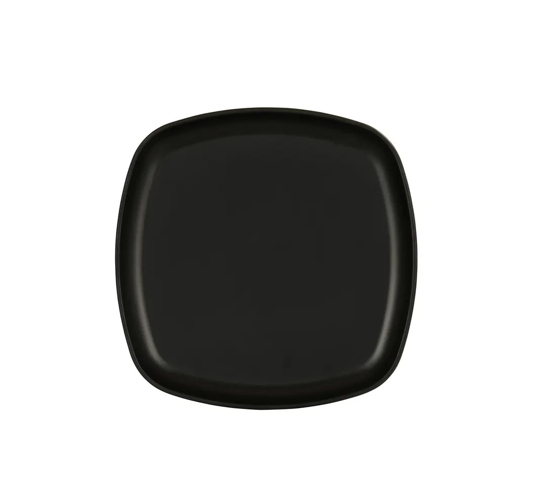 Cal-Mil 24007-10-13 Oslo Square Plate, 10" x 10" x 1" Melamine, Black, Dishwasher Safe