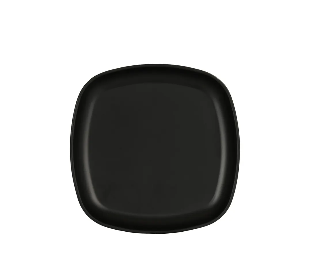 Cal-Mil 24007-8-13 Oslo Square Plate, 8" x 8" x 1" Melamine Black Dishwasher‑Safe Dinnerware