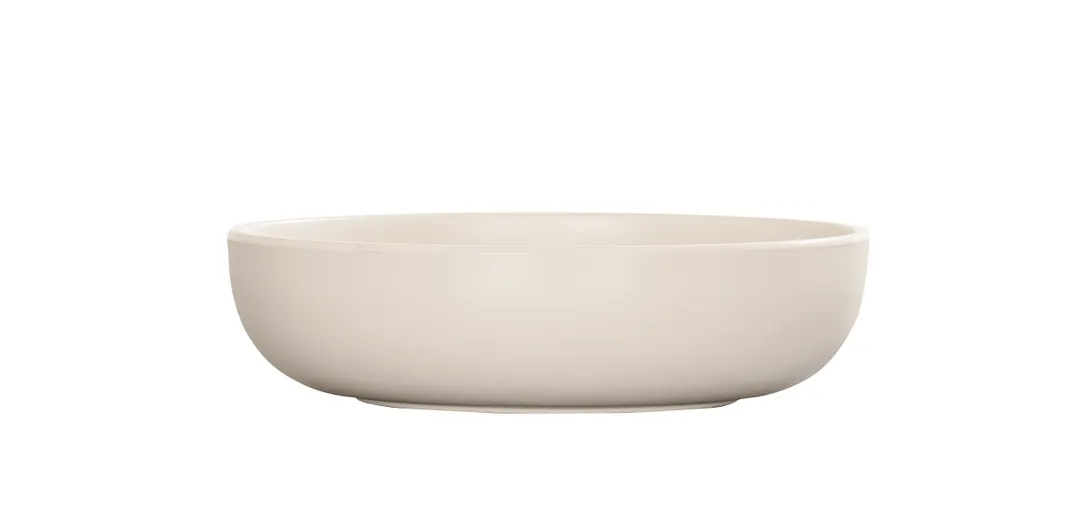 Cal-Mil 24008-8-103 Oslo Plate – 8" Dia x 2" H Round Melamine Plate, Ivory, Dishwasher Safe