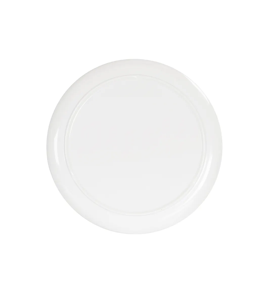 Cal-Mil 24011-11-15 White Melamine Plate – 11" Dia x 1" H, Rolled Rim, Gloss Finish, Dishwasher Safe