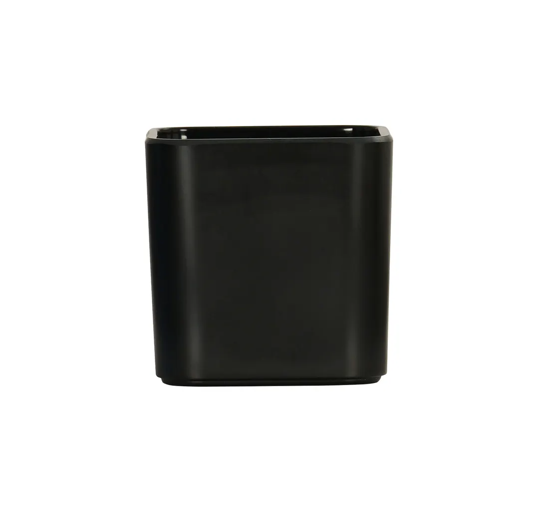 Cal-Mil 24021-4-13 Hudson Jar, 3.75" W x 3.75" D x 3.75" H, Black Melamine Canister, Dishwasher Safe