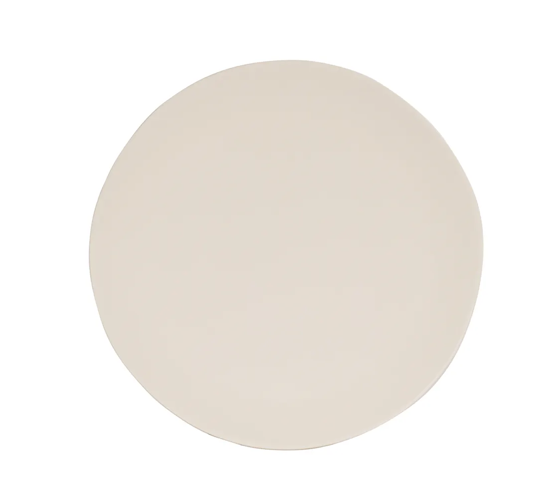 Cal-Mil 24031-9-103 Hand‑Thrown Round Melamine Plate 9" Diameter x 1" Height Ivory Dishwasher Safe