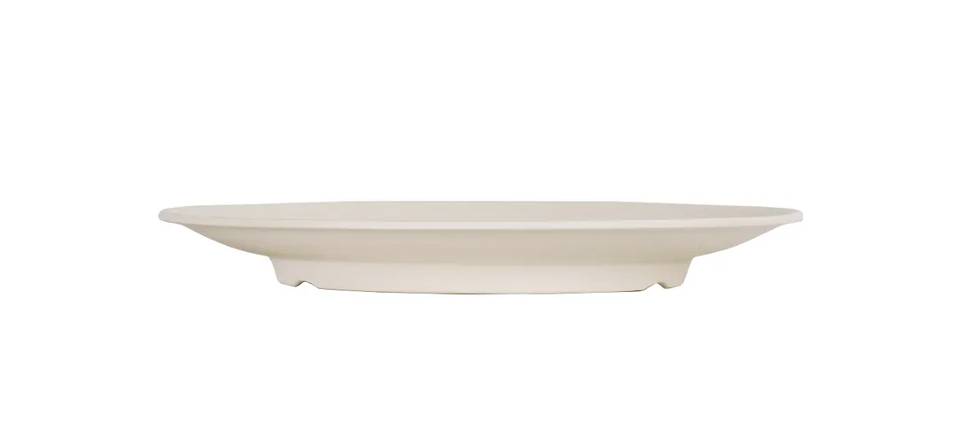 Cal-Mil 24031-9-103 Hand‑Thrown Round Melamine Plate 9" Diameter x 1" Height Ivory Dishwasher Safe