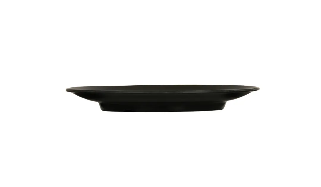 Cal-Mil 24031-9-13 Hand Thrown Melamine Plate, 9" Diameter x 1" Height, Black Round, Dishwasher Safe