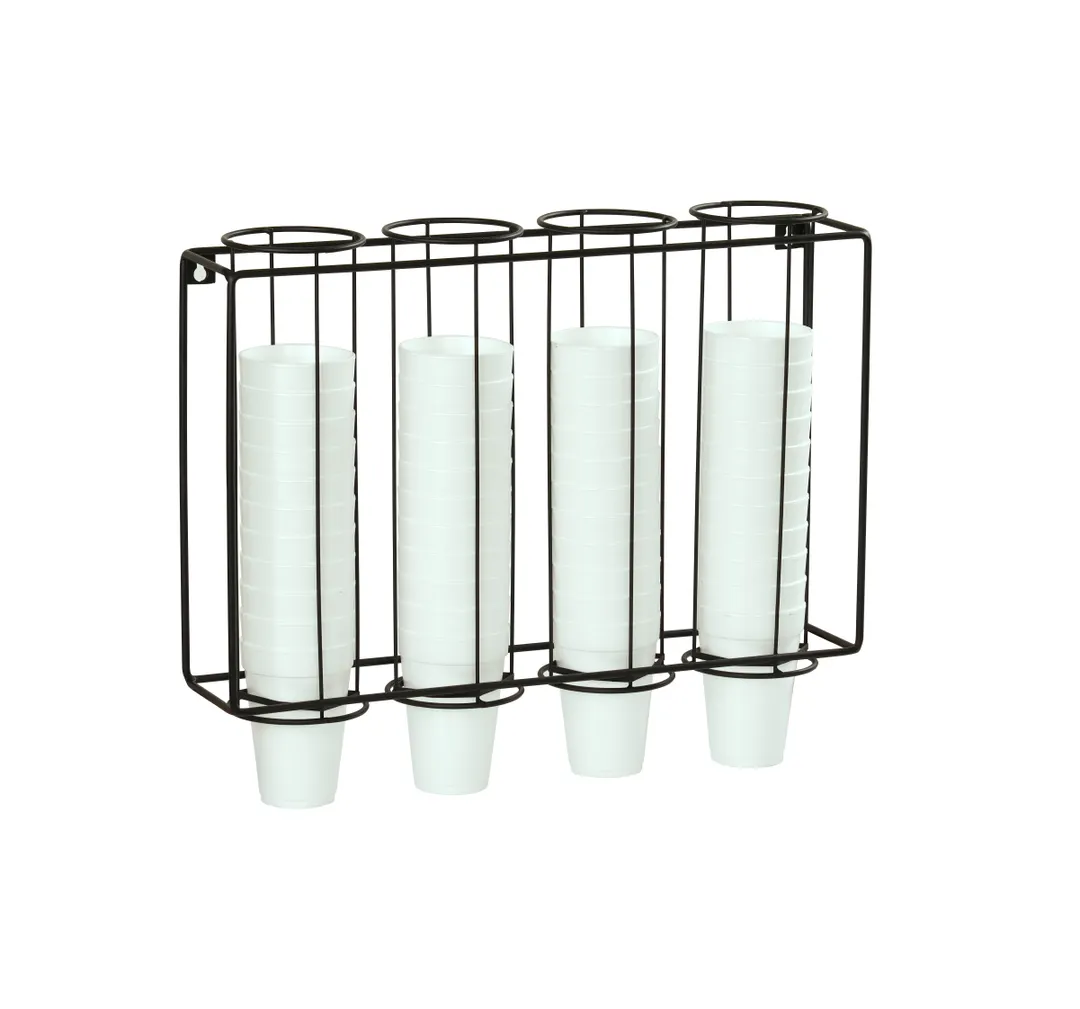 Cal-Mil 24062-4-13 Cup and Lid Organizer, 4-Section Wire Holder, 26.25"W x 6.25"D x 18.5"H