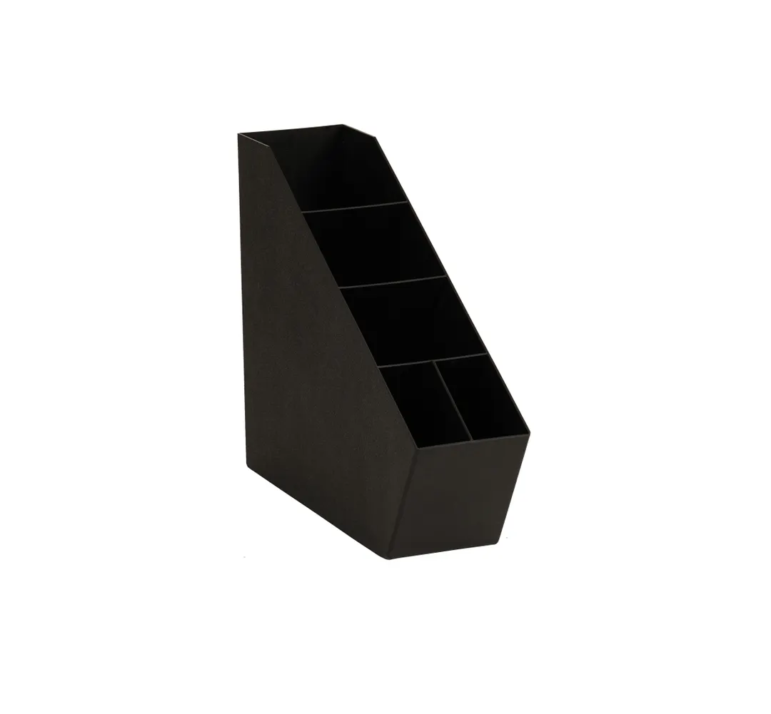 Cal-Mil 24065-4-13 Lid Display Organizer, 3-Section Stir/Sugar, ABS Black, 5.5"W x 19"D x 17"H