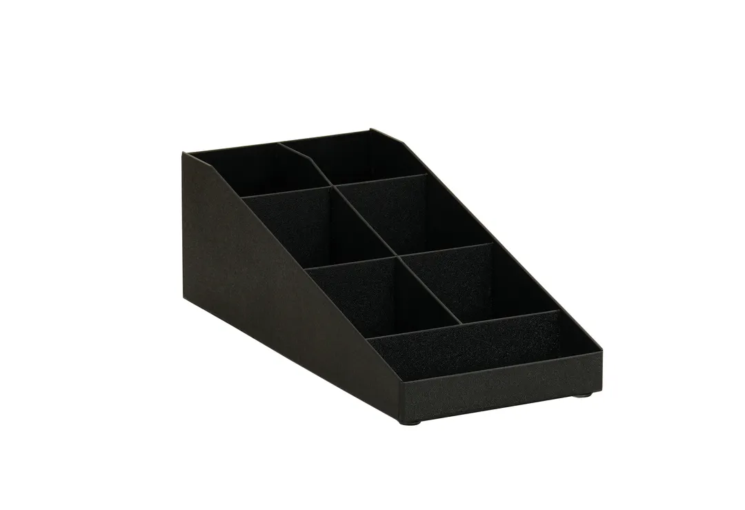 Cal-Mil 24067-13 Lid/Straw And Condiment Holder, 7.25"W X 15.75"D X 5.5"H, Abs Plastic