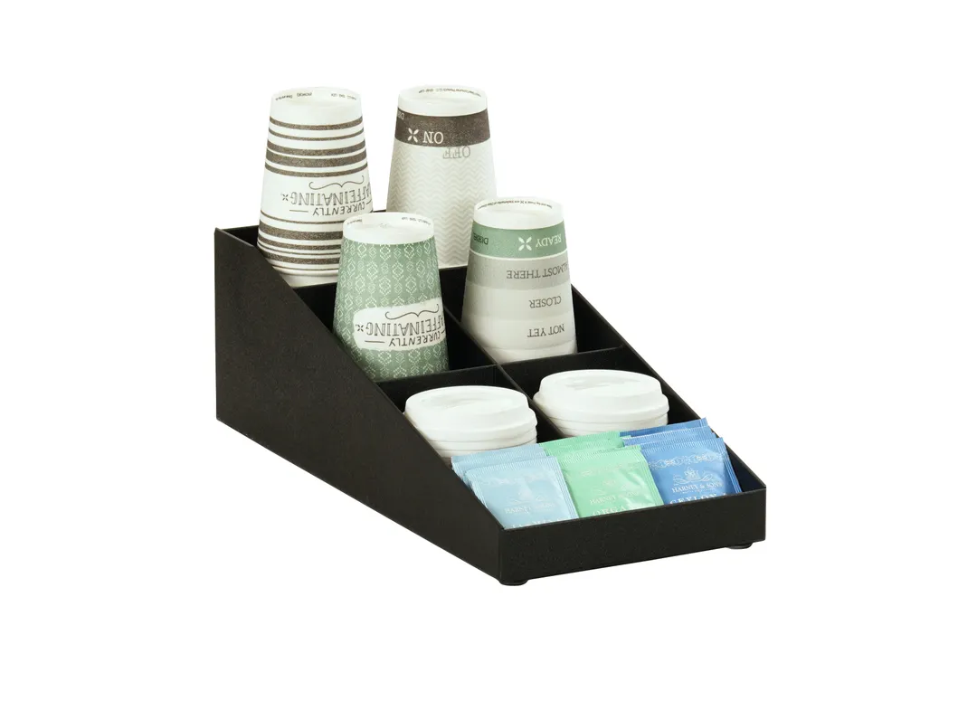 Cal-Mil 24067-13 Lid/Straw And Condiment Holder, 7.25"W X 15.75"D X 5.5"H, Abs Plastic
