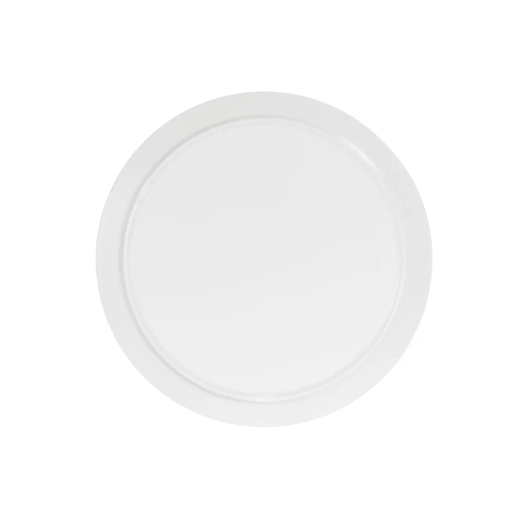 Cal-Mil 24102-11-15 Plate 11" Dia x .830" H, Narrow‑Rim, Round White Melamine, Dishwasher‑Safe