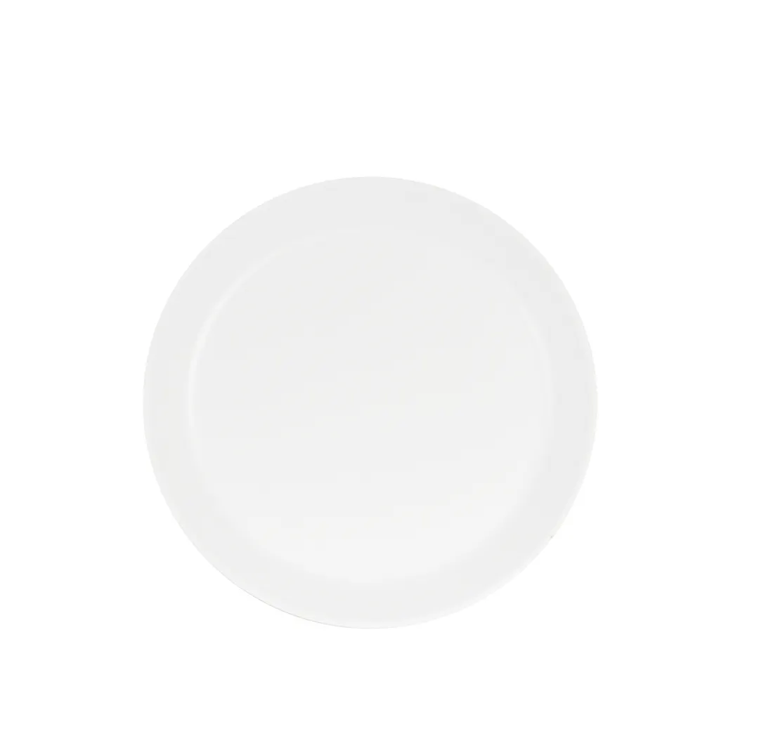 Cal-Mil 24102-11-15 Plate 11" Dia x .830" H, Narrow‑Rim, Round White Melamine, Dishwasher‑Safe