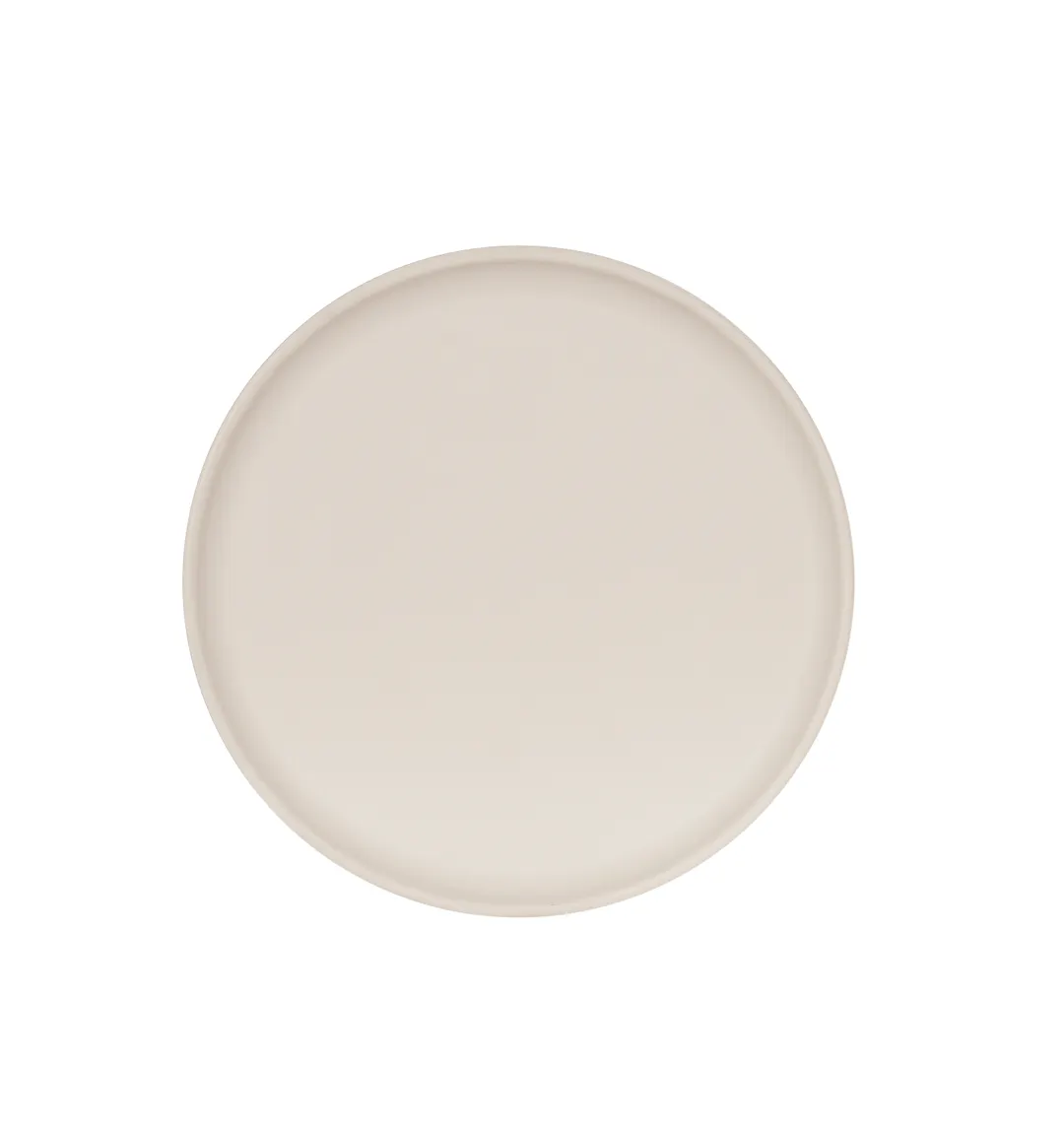Cal-Mil 24105-8-13103 Sophie Plate, 8" Diameter x 0.5" Height, Two Tone Round Flat Melamine Plate