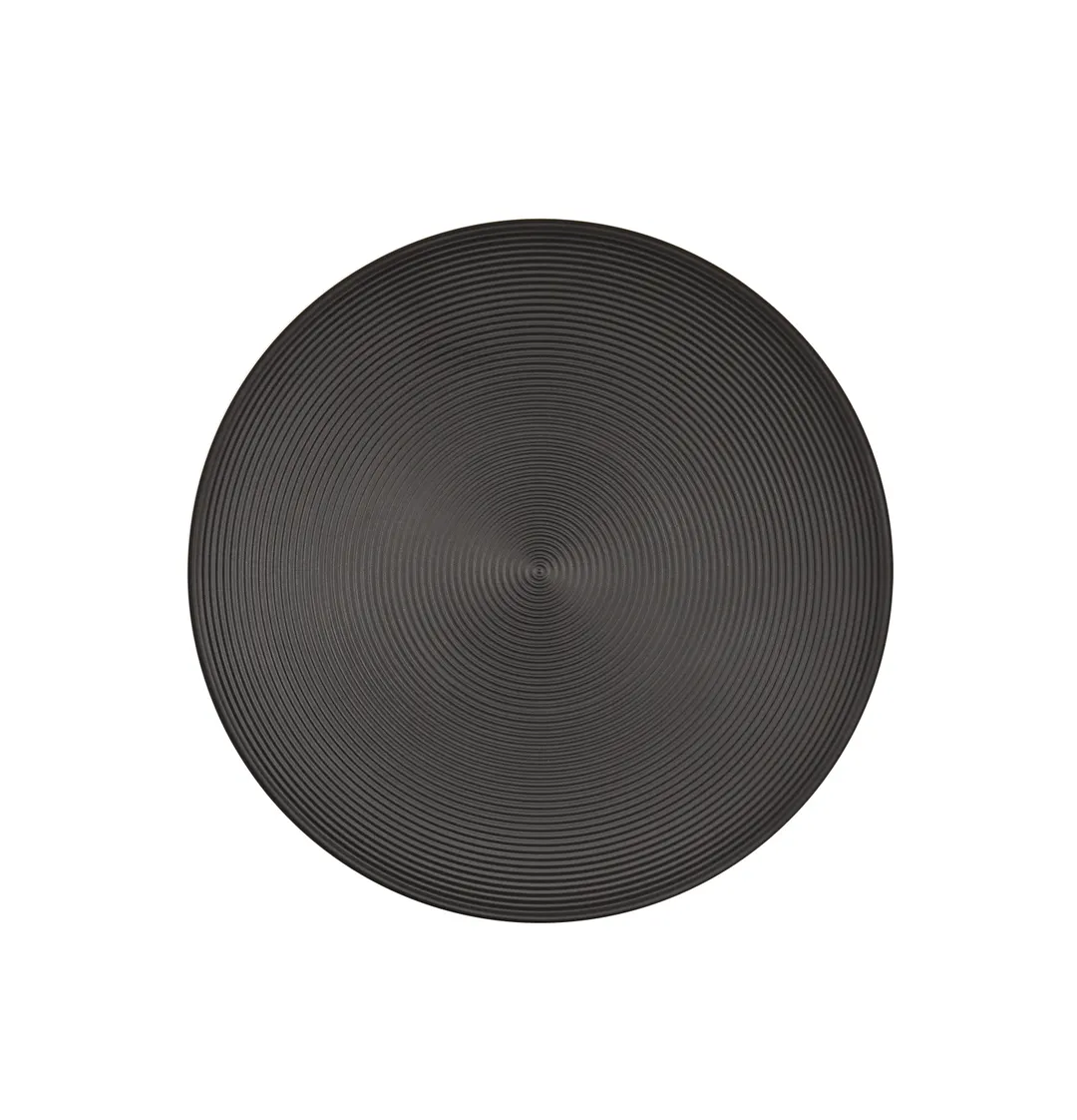 Cal-Mil 24110-6-13 Charlotte Plate – 6" Dia x 0.75" H, Round Flat Melamine Plate, Black