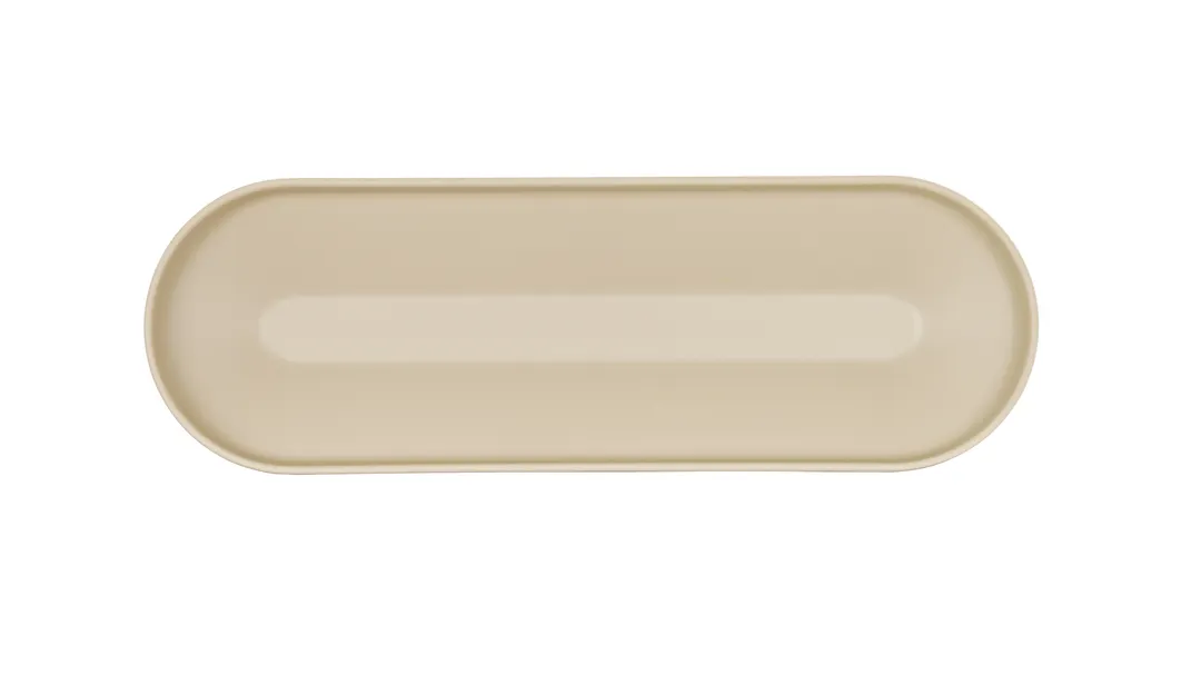 Cal-Mil 24114-618-125 Nova Platter, 6"W X 18"D X 2.5"H, Coupe, Rectangular