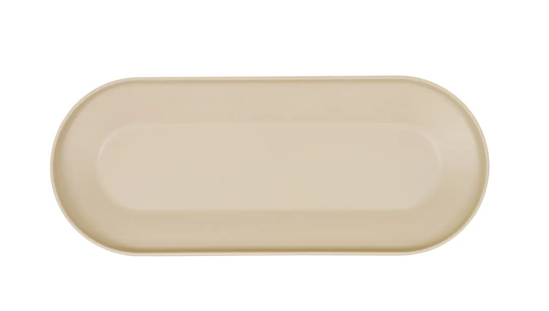Cal-Mil 24114-922-125 Nova Platter, 9"W X 22"D X 2.5"H, Coupe, Rectangular