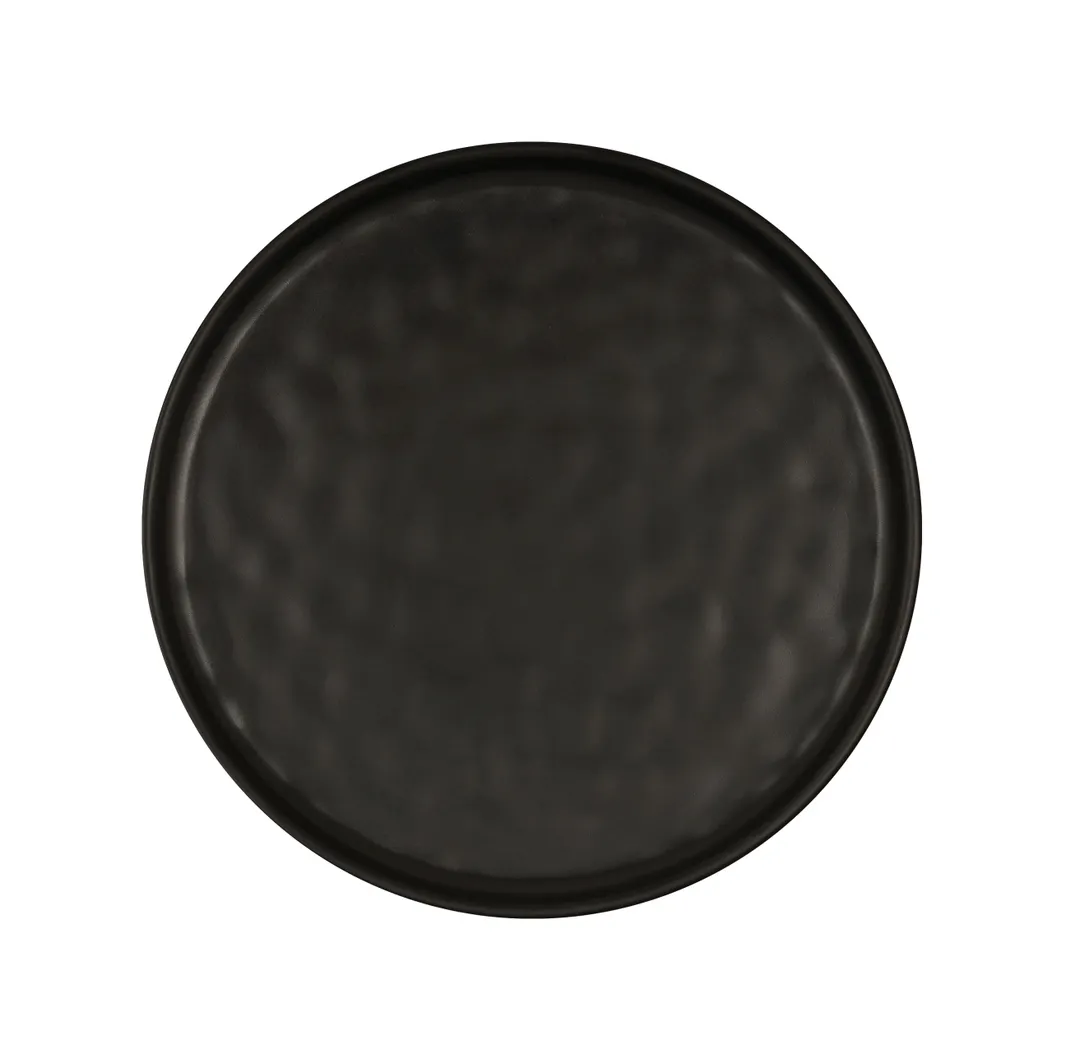 Cal-Mil 24120-10-13 Plastic Plate, 10" Dia x 0.75" H, Round Flat Melamine, Black