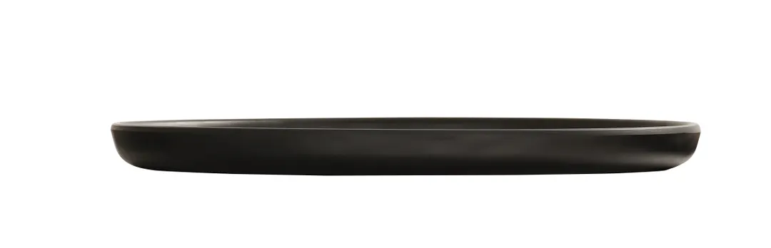 Cal-Mil 24120-10-13 Plastic Plate, 10" Dia x 0.75" H, Round Flat Melamine, Black