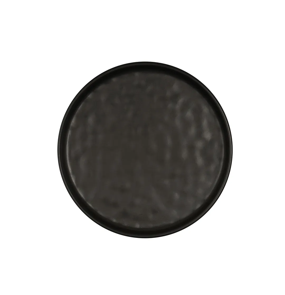 Cal-Mil 24120-6-13 Carmel Round Plate, 6" Dia x 0.75" H, Melamine, Black, Flat Diningware