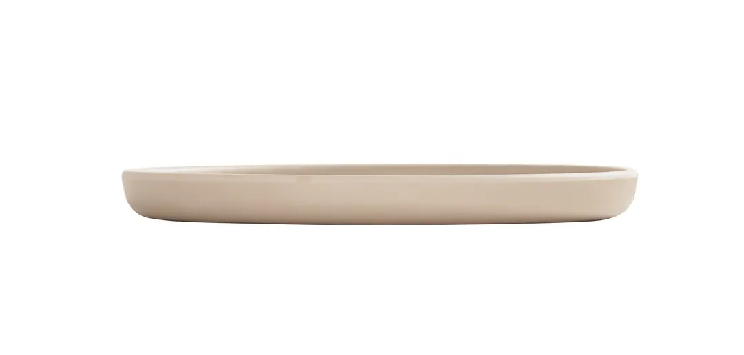 Cal-Mil 24120-8-125 Carmel Round Plate, 8" Dia x 0.75" H, Melamine, Taupe Brown, Flat Surface