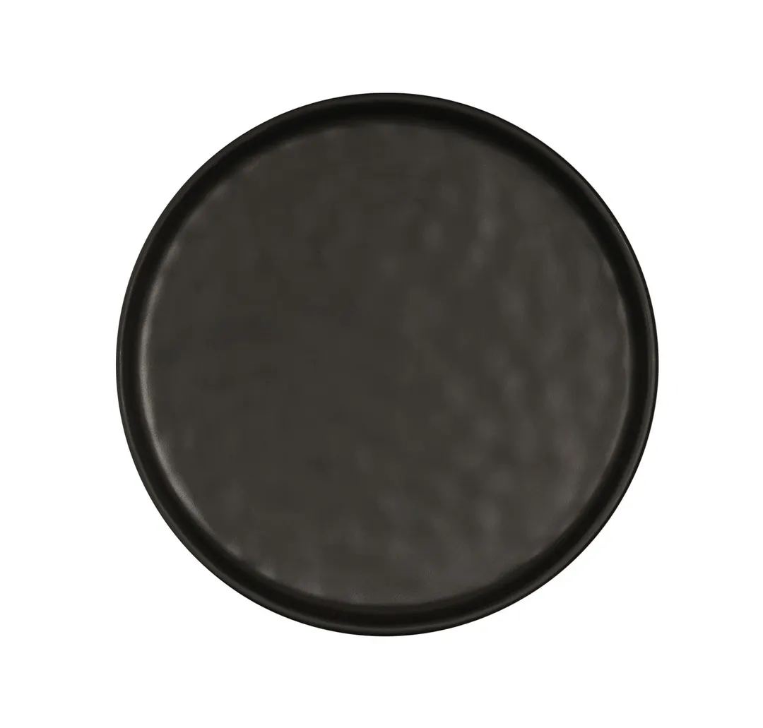 Cal-Mil 24120-8-13 Reusable Melamine Plate, 8" Dia x 0.75" H, Round Flat, Black