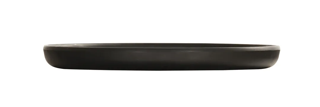 Cal-Mil 24120-8-13 Reusable Melamine Plate, 8" Dia x 0.75" H, Round Flat, Black