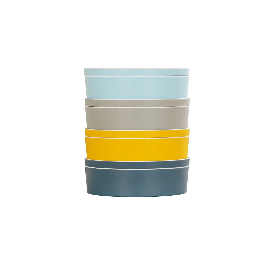 Cal-Mil 24126-9-15 Bento Box, 9" Dia. Round Melamine White Dishwasher Safe