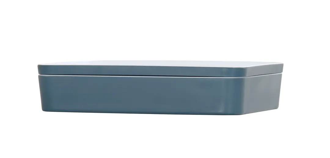 Cal-Mil 24132-1410-111 Bento Box, 14"W x 10.5"D x 3"H, Dishwasher Safe Melamine Rectangular Box