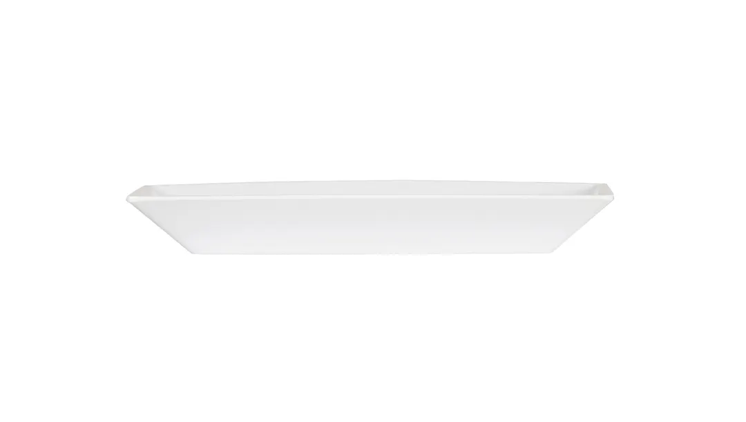 Cal-Mil 24201-117-15 Rectangular Melamine Plate, 11" W x 7" D x 1.37" H, White, Dishwasher Safe