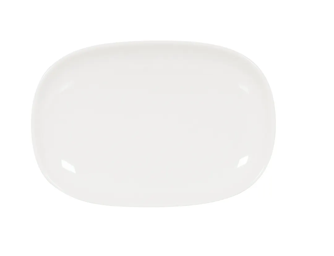 Cal-Mil 24305-1511-15 Oval Melamine Plate, 15.5" W x 10.75" D x 1.25" H, White, Dishwasher Safe