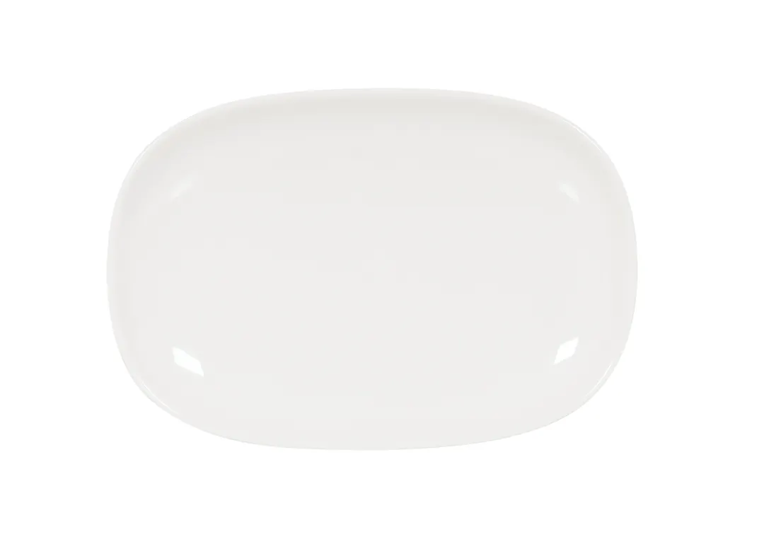 Cal-Mil 24305-812-15 Melamine Oval Plate, 8" W x 11.5" D x 1" H, White, Dishwasher Safe