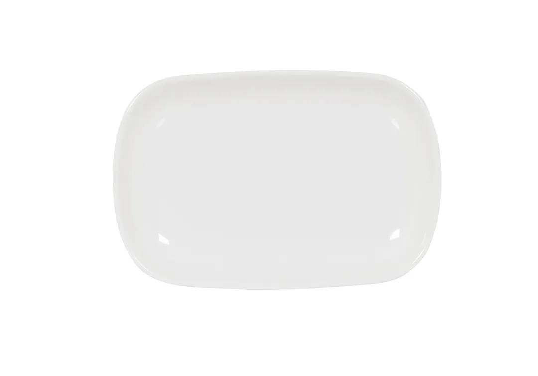 Cal-Mil 24305-96-15 Oval Melamine Plate, 9.5" W x 6.25" D x 1" H, White, Dishwasher Safe