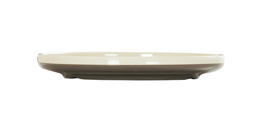 Cal-Mil 24309-7-128 Vienna Plate – 7" Dia x 1" H, Two‑Tone Round Melamine Plate, Dishwasher Safe