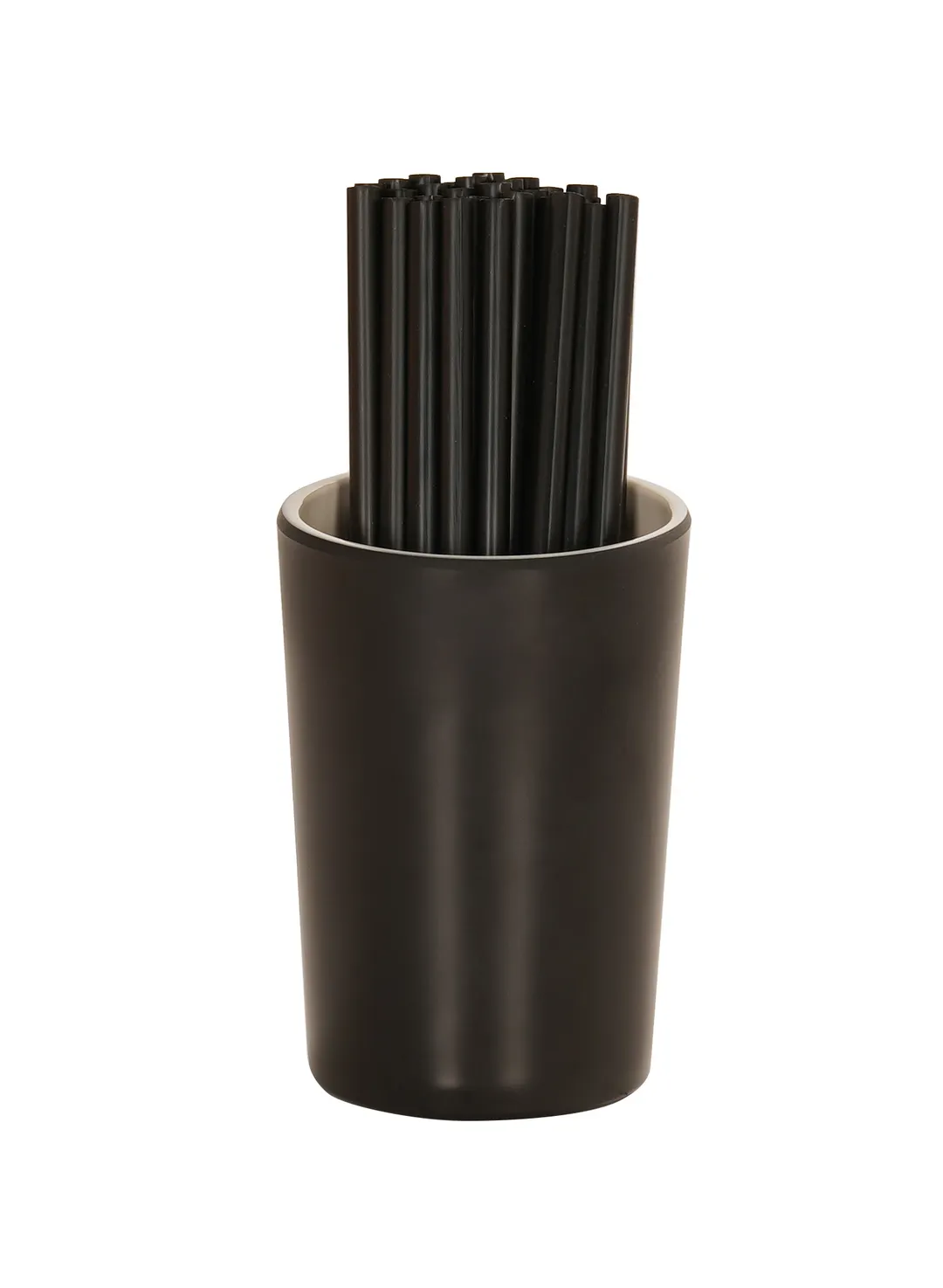 Cal-Mil 24406-4-129 Sophie Cylinder Utensil Holder, 3.75" dia. x 6"H, Two-Tone Matte Resin Flatware Organizer