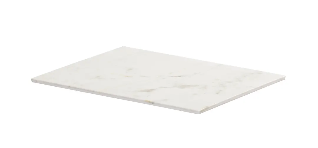 Cal-Mil 24407-1012-81 Tray, 10.75"W x 13.5"D x 0.5"H, Dishwasher Safe Melamine White Marble