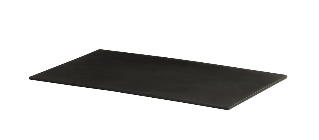Cal-Mil 24407-1220-13 Black Melamine Rectangular Serving Tray, 13.5"W x 21.5"D, Dishwasher Safe