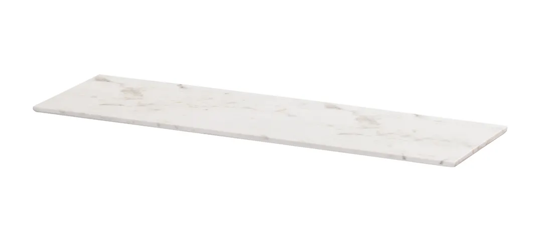 Cal-Mil 24407-206-81 Tray, 21.5"W x 6.75"D, Dishwasher Safe Melamine White Marble Rectangular
